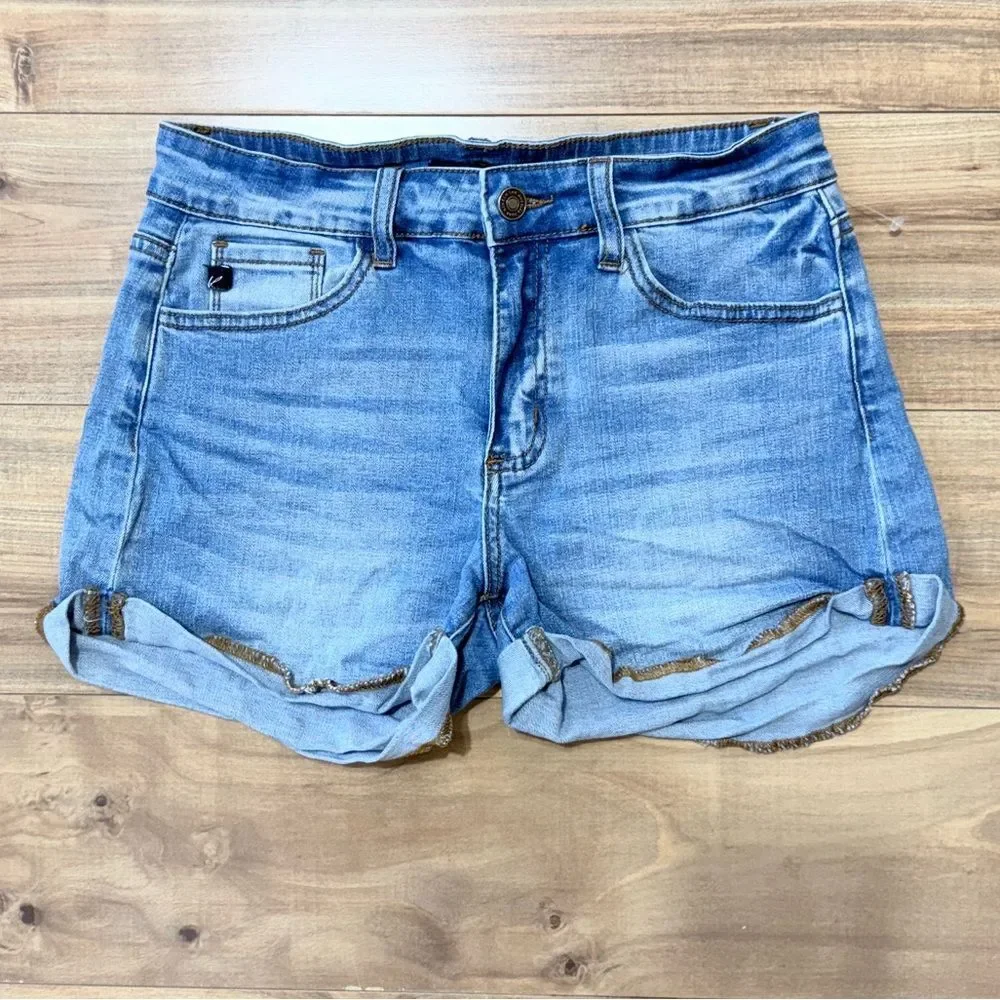 KanCan Blue Jean Shorts Size 27 - Picture 2 of 8
